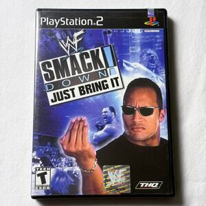 WWF Smackdown Just Bring It CIB VG Disc w/ Manual Playstation PS2 Tested